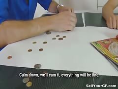Gorgeous girlfriend fucked for cash and got served well