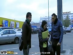 Real barely legal teens gets banged in the car