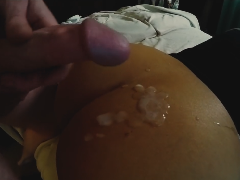 Amateur PAWG Gets Her Ass Covered In Cum POV